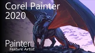 Corel Painter 2020 - Dragon rock (Davey Baker)