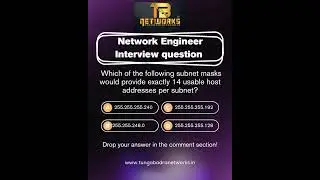 Network Engineer Subnetting questions | join our CCNA Internship program , contact +91 8328429509
