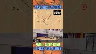 5-Out Circle Motion Offense | Small Sided Game #3v3 #basketball #bball #hoops #ssg #fiba
