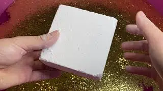 soft gym chalk crumble water glitter  - oddly satisfying | MASS CRUSHING