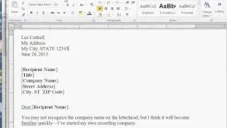 Office: Create a mail merge from Excel