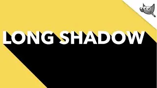 Long Shadow to Text - GIMP