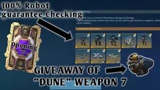 robot data pad (gold) 100% robot guarantee drop rate checking with DUNE giveaway for 7 subscribers
