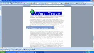 How to add your company logo to your document header in Microsoft Word 2003