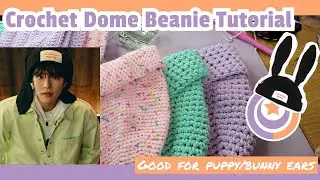 Crochet Dome Beanie Tutorial - great for puppy/bunny ears
