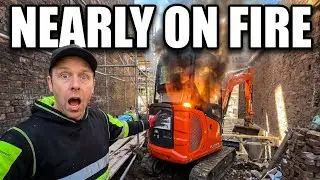 Excavator Nearly Catches Fire | Georgian House Renovation