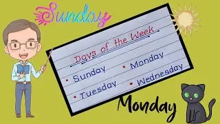 Days Of The Week Name | सप्ताह के दिनों के नाम | दिनों के नाम | days name in english for kids