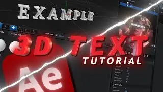 SMOOTH 3D TEXT TUTORIAL | AFTER EFFECTS GUIDE