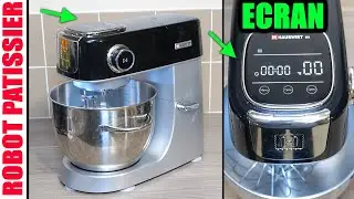 Robot Pâtissier HAUSWIRT M5 silencieux avec ECRAN LED TEST mayonnaise blanc en neige type KITCHENAID