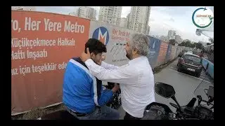 MOTORCYCLE ACCIDENT ! THE BUS DRIVER HUGS HIM LIKE A FATHER!