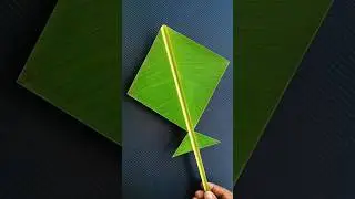 🇮🇳 Banana Leaf Tiranga Kite 🇮🇳 || Painting On Leaf #shorts #trending #youtubeshorts