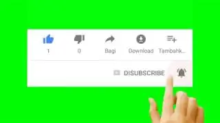 Subscribe button with hand like bell button with sound