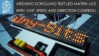 Arduino Scrolling Text LED Matrix with 'LIVE' speed and direction control - Tutorial