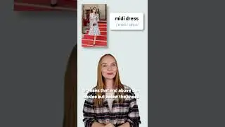 Women clothing vocabulary - midi dress