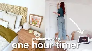 What can you do in ONE HOUR? | Productivity vlog | Painting, decorating and cleaning the house