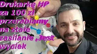 HP DESKJET 2540 🖨️ ... drukarkę za 100 zł przerabiamy na stałe zasilanie. Jest wyciek... 😔