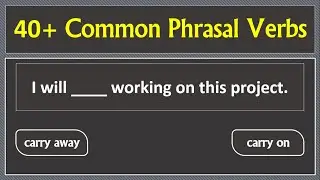 Common English Phrasal Verbs Quiz | English Grammar Test