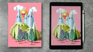3D Illustration in iPad (Procreate) / don’t need cinema 4d