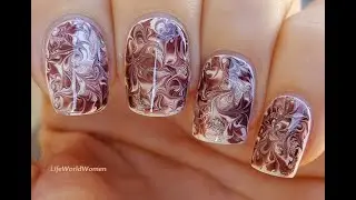 Melted CHOCOLATE NAIL ART ~ Elegant Brown Needle Nails Design For Anytime