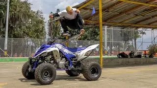 Me SALTE una CUATRIMOTO raptor 700 con mi SKATE! | JuanDiazsk8