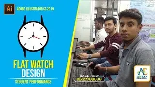 Adobe Illustrator CC 2019 Flat Watch Design...