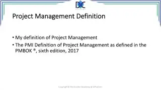 PM Tools and Techniques 2.9: Project Management Definition