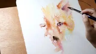 Watercolor Time Lapse - How to paint a fox