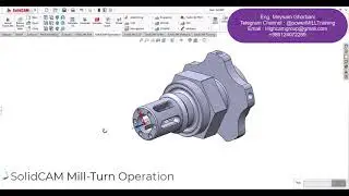 SolidCAM 2D Turning & Mill-Turn with live tool and C axis Movement