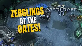 How To Push Back Early Zerglings!!- StarCraft 2 - Competitive gameplay - Platinum League 1v1 TvZ