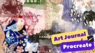 Mixed Media Art Journal Page in Procreate