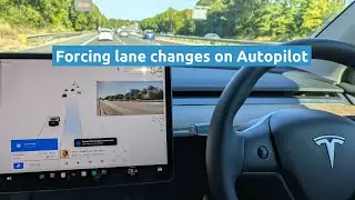 How to force lane changes with Tesla Enhanced Autopilot (EAP), using HW3 in the UK