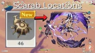 39 SCARAB LOCATIONS | Scarabs Farming Guide (MUCH NEEDED CYNO MATERIAL!!) - Genshin Impact