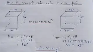 How to Convert Cubic Metre to Cubic Feet and Cubic Feet to Cubic Metre | m³ to ft³ | Civil Engineers