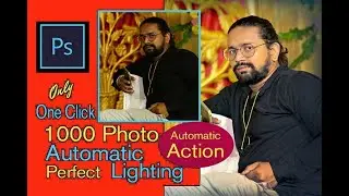 Automatic LIGHT Correction batch Processing with ACTION 1000 Photo in One Click colour Correcting PS