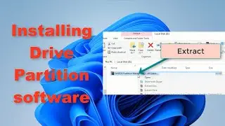 Installing Drive Partition Software windows 10. 