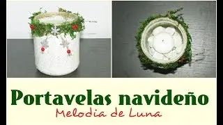Portavelas navideño con tarro de cristal | Melodia de Luna