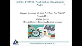 ISO/IEC 17025:2017 and Section 8.8 on Internal Audits