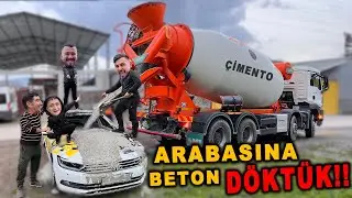 SEFA KINDIR'IN 1.000.000 TL' LİK LÜKS ARABASINA BETON DÖKTÜK !! 