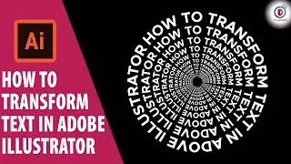 TEXT WORMHOLE EFFECT IN ADOBE ILLUSTRATOR | TEXT MANIPULATION TUTORIAL #text #graphic #manipulate