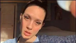 Everyday makeup look🤖 🍰beauty blender, blush & lip gloss  | ASMR