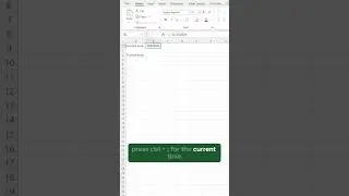 Insert Current Date or Time Instantly in Excel! 