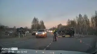 Авария на Красноярском тракте, поворот на Береговой
