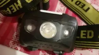 Mini Led Headlamp Flashlight AAA Battery Frontal Head Light Torch Lamp Hunting