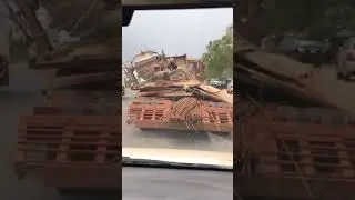 Truck careless the people drive behind them
