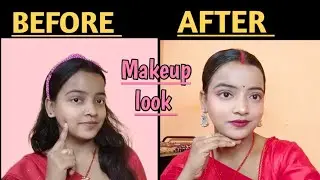 guest party makeup. easy makeup. glamm makeup look. newly married makeup look.