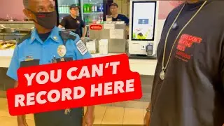 Pandaman Stopped By Mall Cop