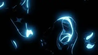 Abstract Blue Liquid Fluid 4K 60FPS Motion Background Video Neon Glowing Water Sci-fi VJ Loop
