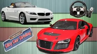 Logitech G27 ile City Car Driving / Audi R8 vs BMW Z4