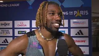 Noah Lyles After Defeating Olympic Champ Lamont Marcell Jacobs In Paris