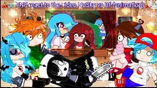 🍒🎶FNF react to the video NuSky vs Bf (animation)🍒🎶